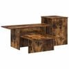vidaXL Table console Ch&ecirc;ne fum&eacute; 91,5 x 35 x 38,5 cm Bois d'ing&eacute;nierie