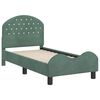 vidaXL Cadre de lit pour tout-petit avec t&ecirc;te de lit Vert Mer Velours