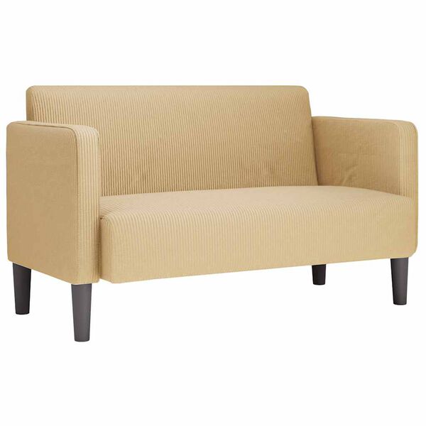 vidaXL Canap&eacute; causeuse gris-vert 109 cm tissu velours c&ocirc;tel&eacute;