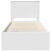 vidaXL Cadre de lit Blanc 90 x 190 cm Bois de pin massif