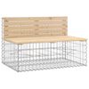 vidaXL Banc de jardin avec panier en gabion bois massif de pin