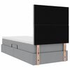 vidaXL Lit avec rangement et LED Gris clair 90 x 190 cm Polyester