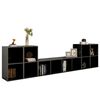 vidaXL Ensemble de meubles TV 5 pcs Gris brillant Bois d'ing&eacute;nierie