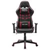 vidaXL Chaise de jeu Noir et rouge bordeaux Cuir artificiel