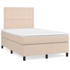 vidaXL Sommier &agrave; lattes de lit matelas cappuccino 120x190cm similicuir