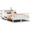 vidaXL Lit biblioth&egrave;que sans matelas blanc 140x200 cm bois pin massif