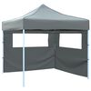 vidaXL Tente de r&eacute;ception escamotable avec 2 parois 3x3 m Anthracite