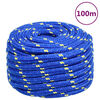 vidaXL Corde de bateau Bleu 20 mm 100 m Polypropyl&egrave;ne