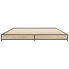 vidaXL Cadre de lit sans matelas ch&ecirc;ne sonoma 120x200 cm
