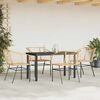 vidaXL Ensemble &agrave; manger jardin 5pcs marron poly rotin verre
