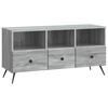 vidaXL Meuble TV Sonoma gris 102 x 34,5 x 50 cm Bois d'ing&eacute;nierie