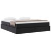 vidaXL Lit avec rangement et matelas Noir 180 x 200 cm Simili cuir