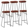 vidaXL Ensemble de bar 7 pcs bois de manguier brut massif et m&eacute;tal