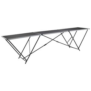 vidaXL Table &agrave; coller pliable MDF et aluminium 300 x 60 x 78 cm
