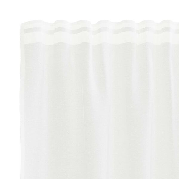 vidaXL Rideau en Dentelle avec des rideaux Blanc 80 x 200 cm Polyester