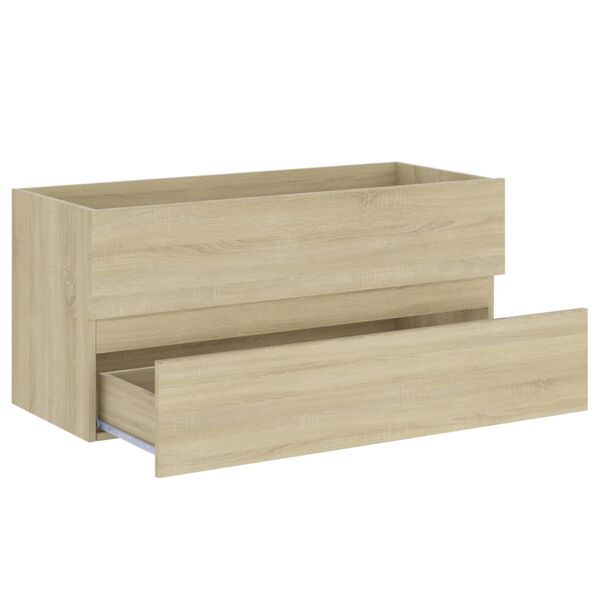 vidaXL Armoire d'&eacute;vier Ch&ecirc;ne sonoma 100x38,5x45 cm Bois d'ing&eacute;nierie