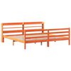 vidaXL Cadre de lit sans matelas cire marron 200x200cm bois pin massif