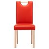 vidaXL Chaises &agrave; manger lot de 2 rouge similicuir
