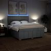vidaXL Sommier &agrave; lattes de lit avec matelas Gris clair 180x200cm Tissu