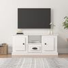 vidaXL Meuble TV blanc brillant 100x35,5x45 cm bois d'ing&eacute;nierie