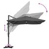 vidaXL Parasol Roma à Bras Déporté Anthracite et noir