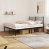 vidaXL Cadre de lit m&eacute;tal sans matelas avec t&ecirc;te de lit noir 140x200cm