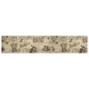 vidaXL Tapis de cuisine lavable imprim&eacute; caf&eacute; marron 60x300 cm velours