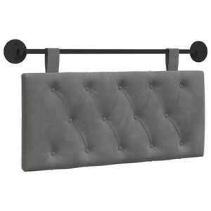 vidaXL T&ecirc;te de lit suspendue Gris fonc&eacute; Velours