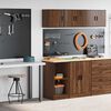 vidaXL Armoires de garage 2 pcs ch&ecirc;ne marron bois d'ing&eacute;nierie