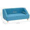 vidaXL Canap&eacute; pour chien Turquoise 85x50x39 cm Lin