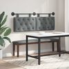 vidaXL T&ecirc;te de lit suspendue Gris fonc&eacute; 130 x 55 x 7 cm tissu