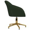 vidaXL Chaises pivotantes &agrave; manger lot de 4 vert fonc&eacute; velours