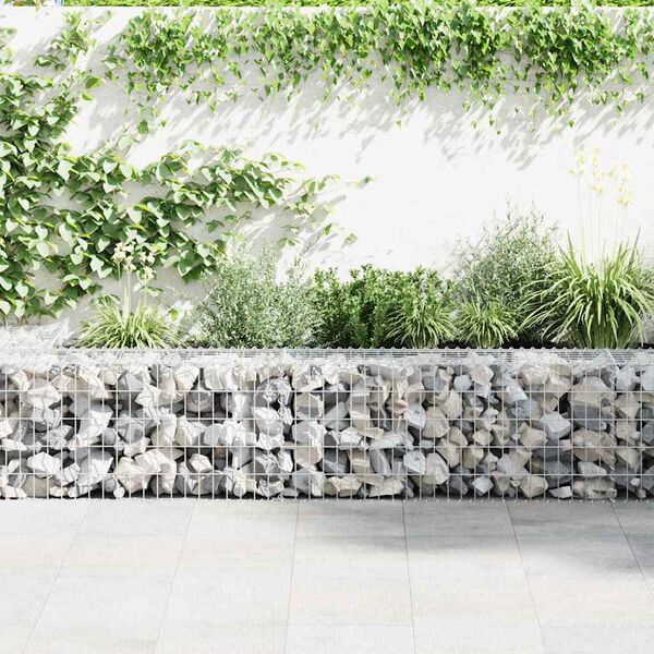 vidaXL Mur en gabion avec couvercles Acier galvanis&eacute; 900x30x50 cm