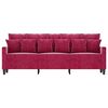 vidaXL Canap&eacute; &agrave; 3 places Rouge bordeaux 180 cm Velours