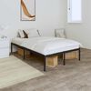 vidaXL Cadre de lit m&eacute;tal sans matelas noir 120x200 cm