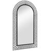 vidaXL Miroir mural de jardin 60 x 110 cm Noir