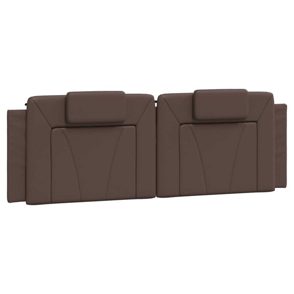 vidaXL Coussin de t&ecirc;te de lit Viana marron 160 cm similicuir