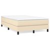 vidaXL Sommier &agrave; lattes de lit avec matelas Cr&egrave;me 120x200 cm Tissu