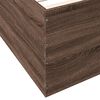 vidaXL Cadre de lit sans matelas ch&ecirc;ne marron 135x190 cm