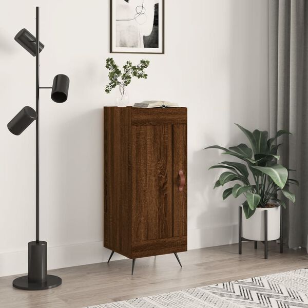 vidaXL Buffet Ch&ecirc;ne marron 34,5x34x90 cm Bois d'ing&eacute;nierie