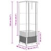 vidaXL Jardini&egrave;re sur&eacute;lev&eacute;e avec housse aspect rotin 40x40x139 cm