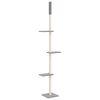 vidaXL Arbre &agrave; chat du sol au plafond Gris clair 267,5-297,5 cm
