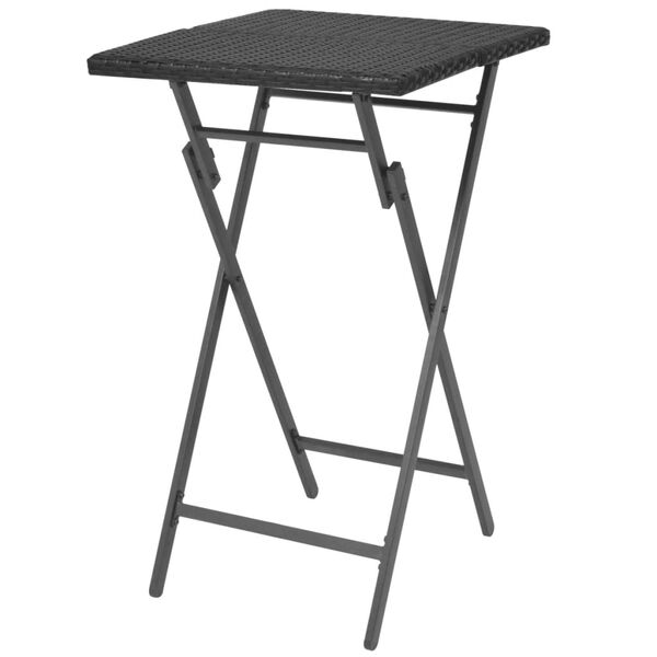 vidaXL Ensemble &agrave; manger d'ext&eacute;rieur pliable 5pcs Acier R&eacute;sine tress&eacute;e