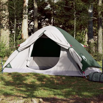 vidaXL Tente de camping à dôme 2 personne vert imperméable