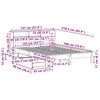 vidaXL Lit biblioth&egrave;que sans matelas blanc 135x190 cm bois pin massif