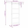 vidaXL Porte coulissante Naturel et Noir 93 x 211 cm Pin massif