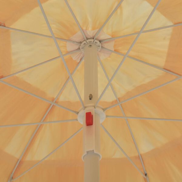 vidaXL Parasol de plage Naturel 180 cm Style hawa&iuml;en