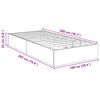 vidaXL Cadre de lit ottoman avec stockage Ch&ecirc;ne Noir 203 x 100 x 25 cm