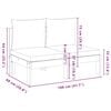 vidaXL Canapé de jardin sans accoudoirs coussins 2 places bois acacia