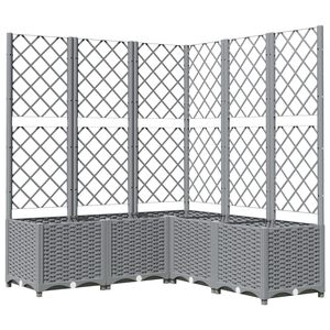 vidaXL Cache-pot de jardin Gris clair 120 x 120 x 136 cm